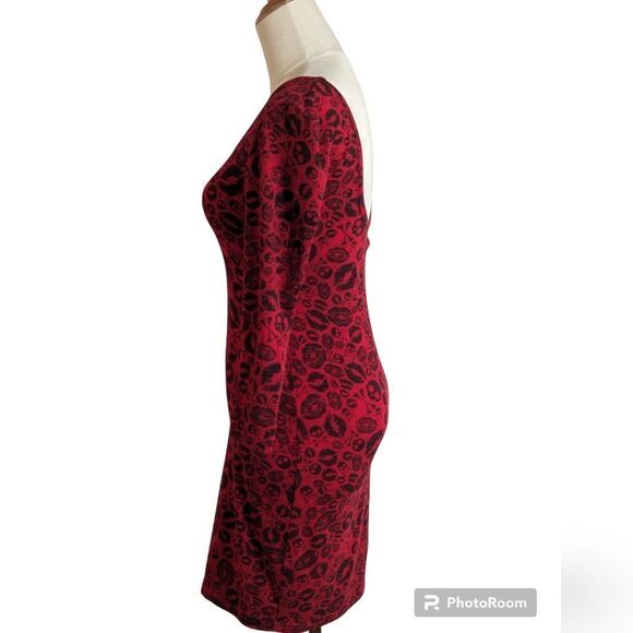 Iron Fist Red Skull and Lips Stretch Mini Dress - Picture 5 of 8